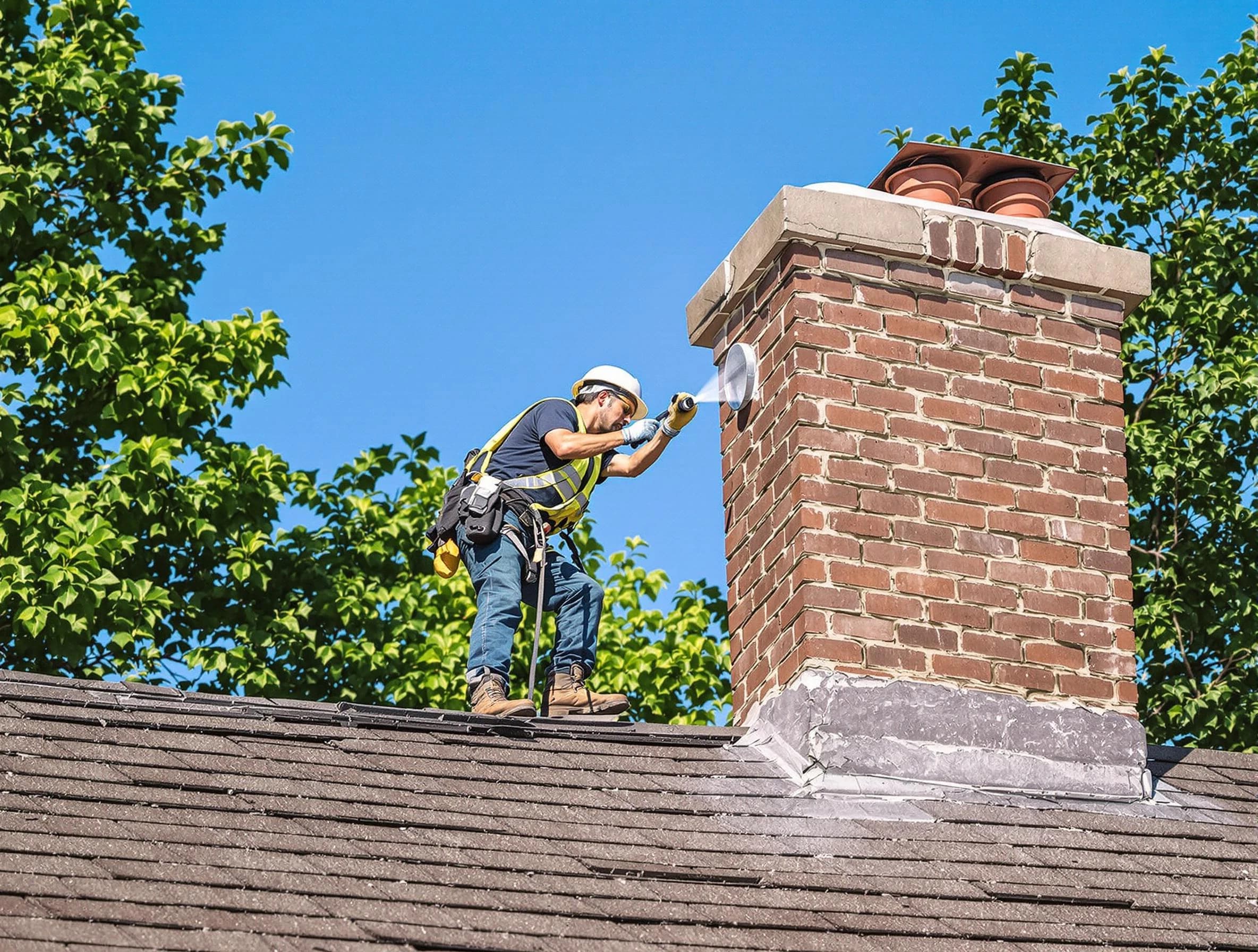 Greenbrier Chimney Sweep performing an inspection with advanced tools in Greenbrier, TN
