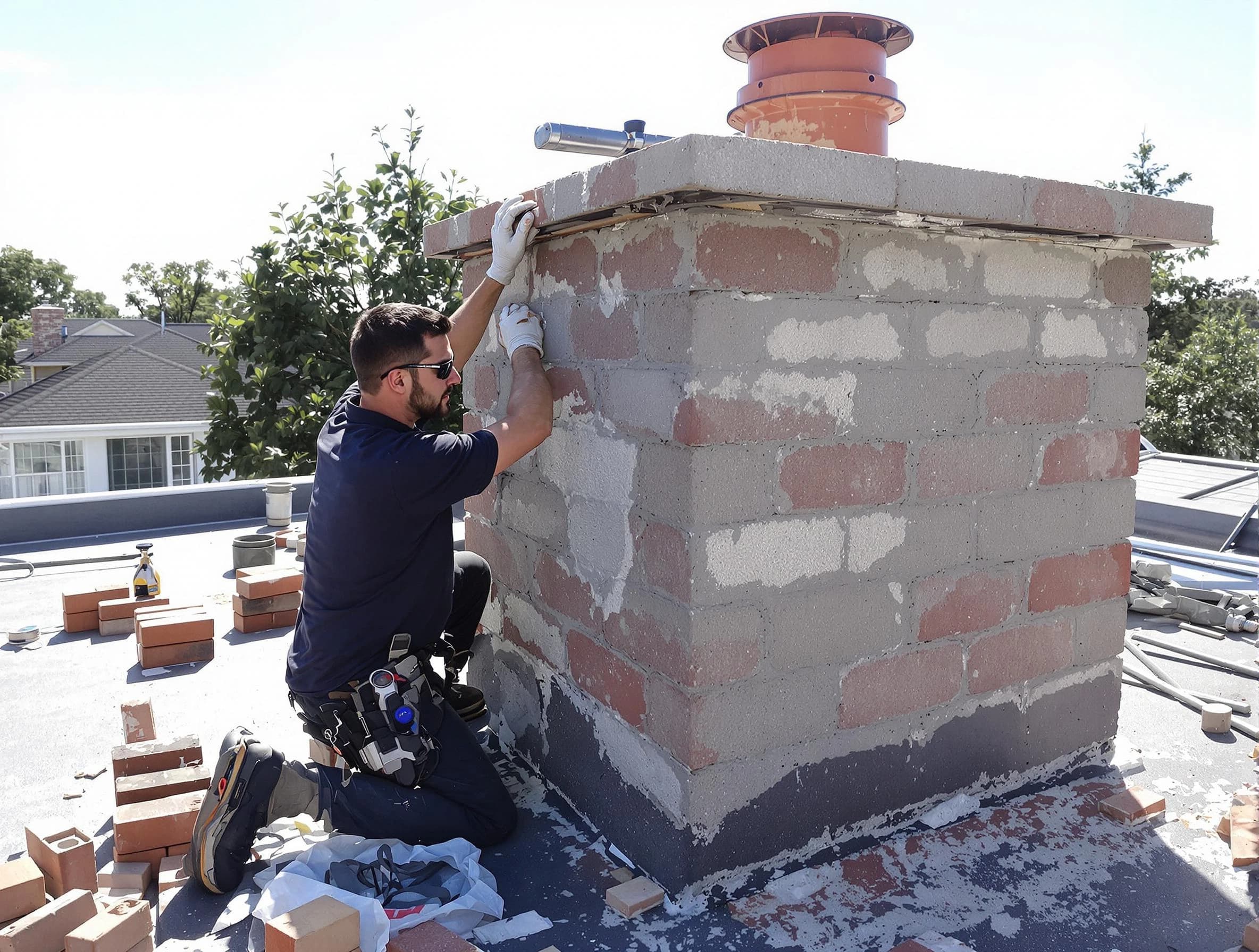 Advanced chimney repair process by Greenbrier Chimney Sweep in Greenbrier, TN