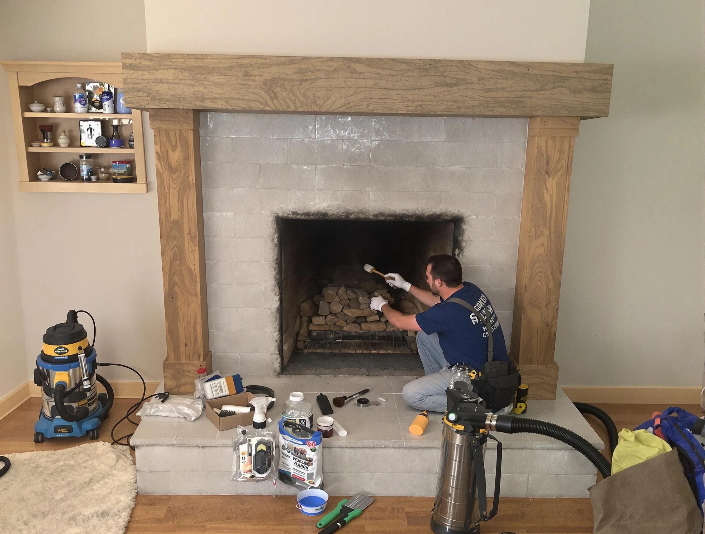 Detailed creosote removal process by Greenbrier Chimney Sweep in Greenbrier, TN