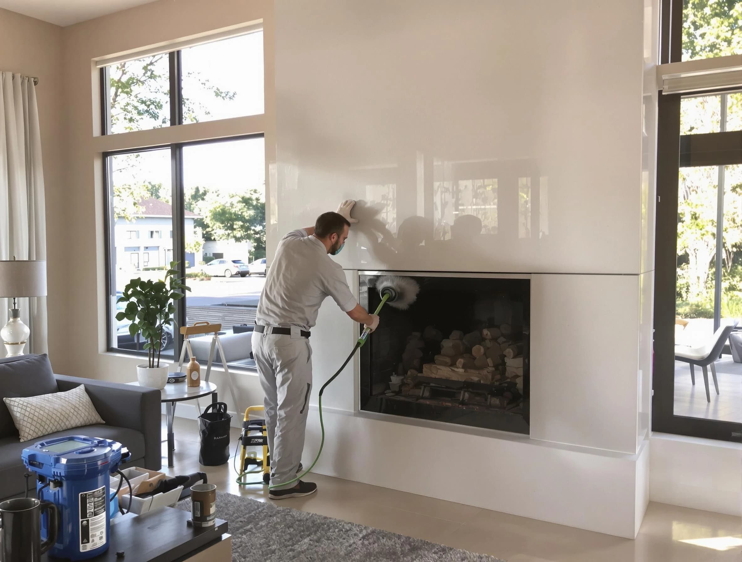 Greenbrier Chimney Sweep performing thorough soot removal in Greenbrier, TN