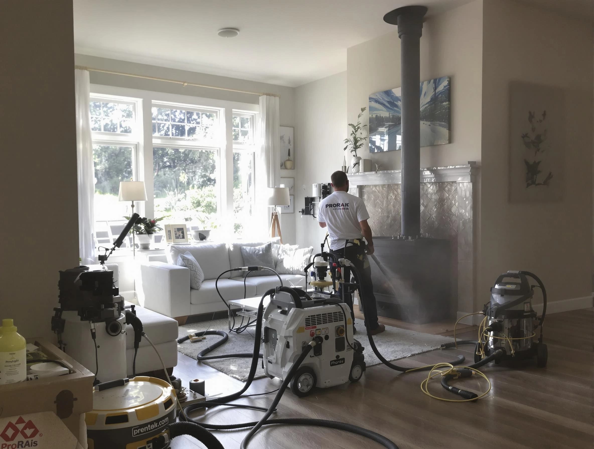 Soot removal service by Greenbrier Chimney Sweep for a fireplace in Greenbrier, TN