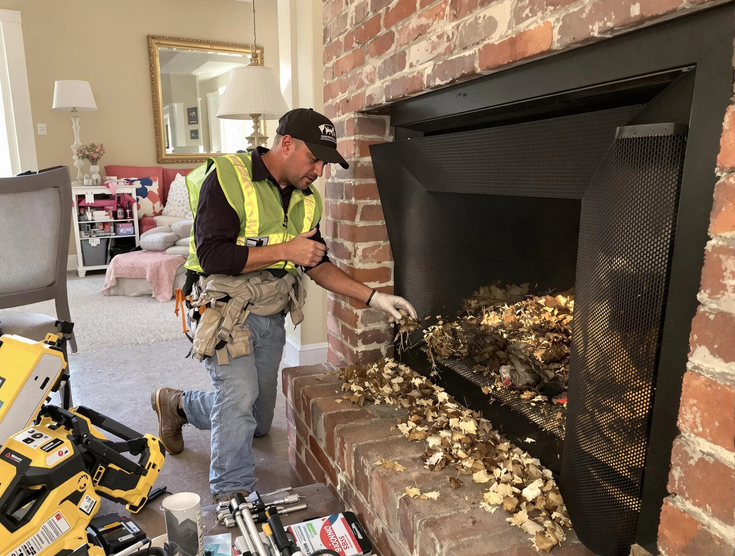 Safe screening installation by Greenbrier Chimney Sweep in Greenbrier, TN