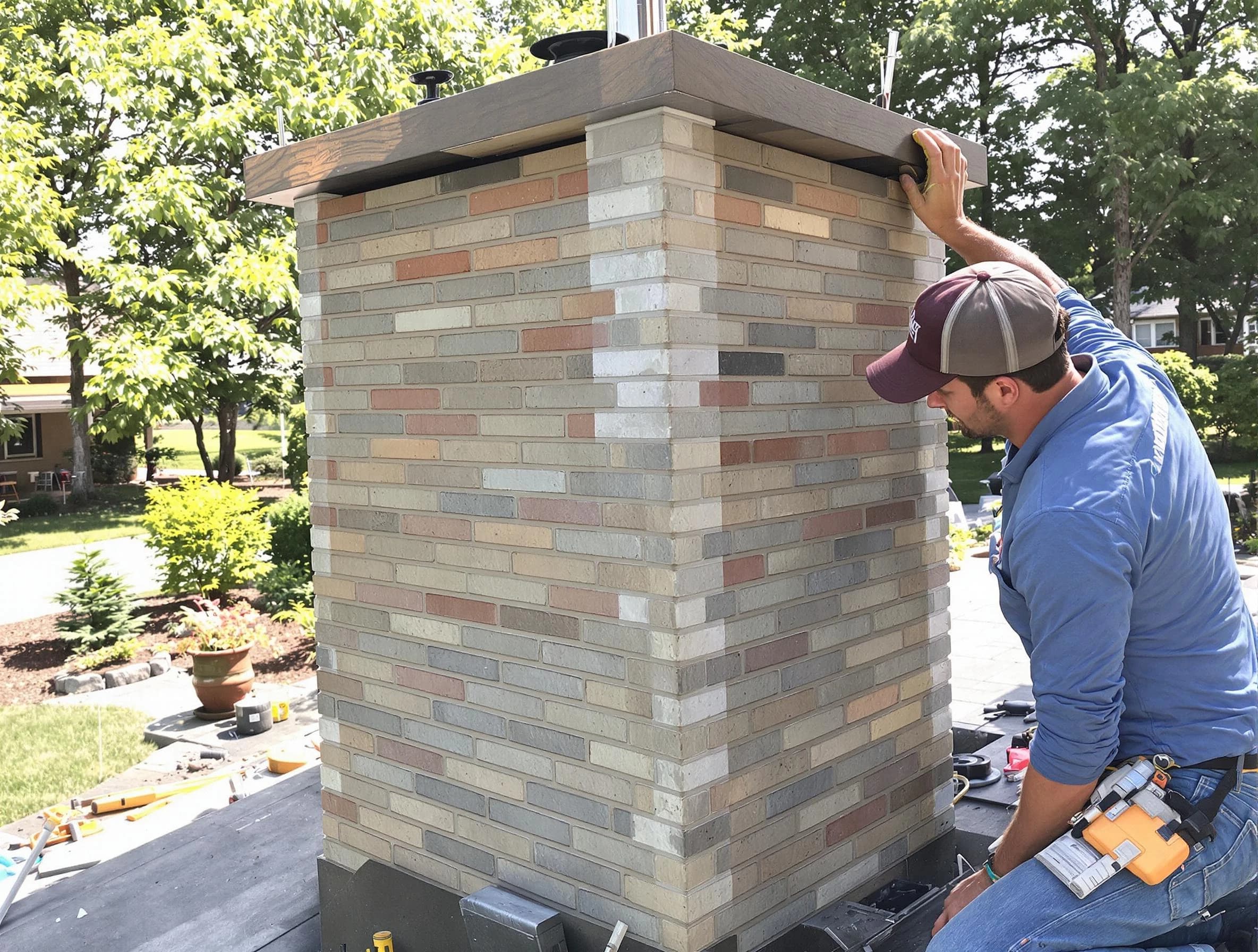 Greenbrier Chimney Sweep completing a modern chimney remodel in Greenbrier, TN