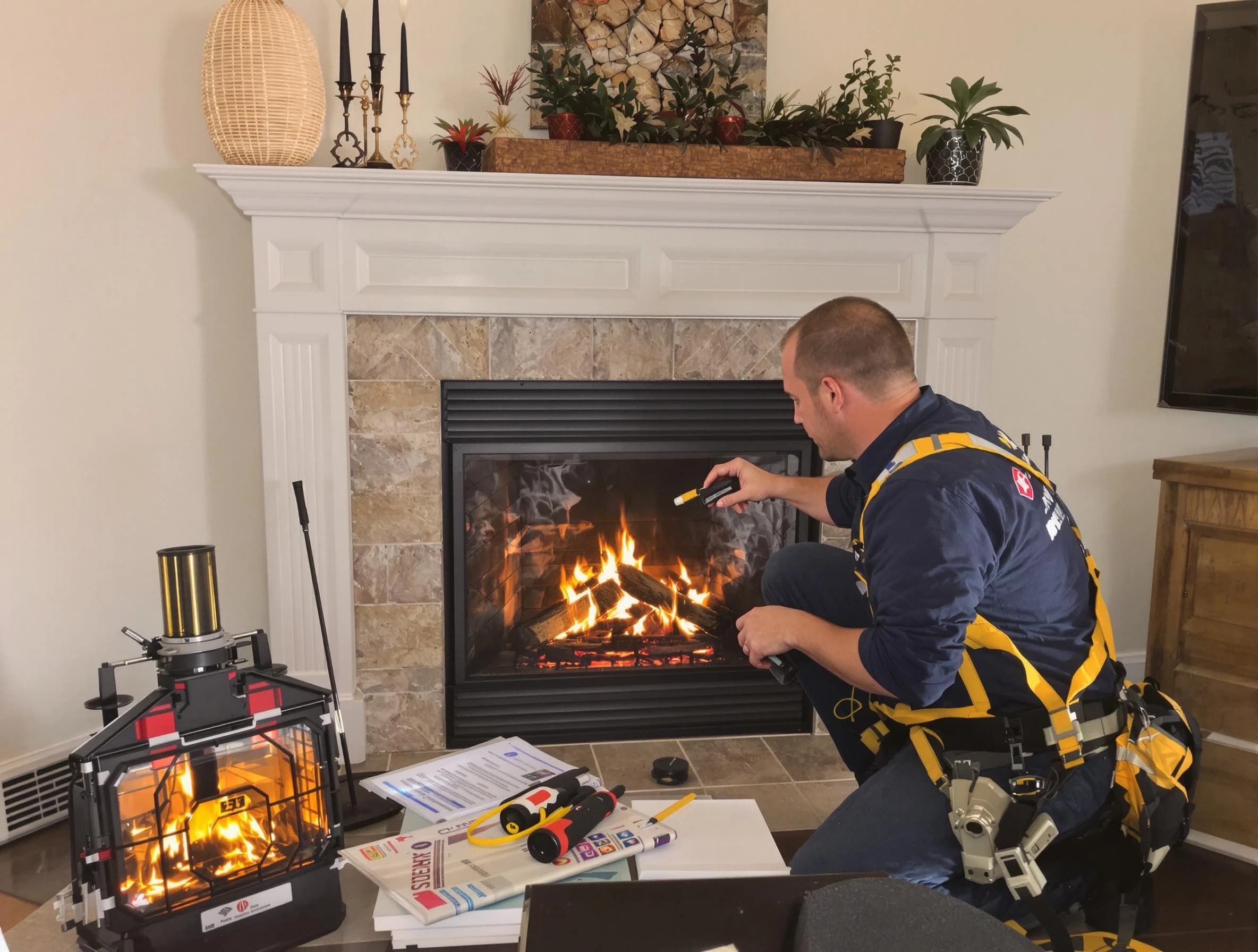 Safety-focused fireplace inspection by Greenbrier Chimney Sweep in Greenbrier, TN