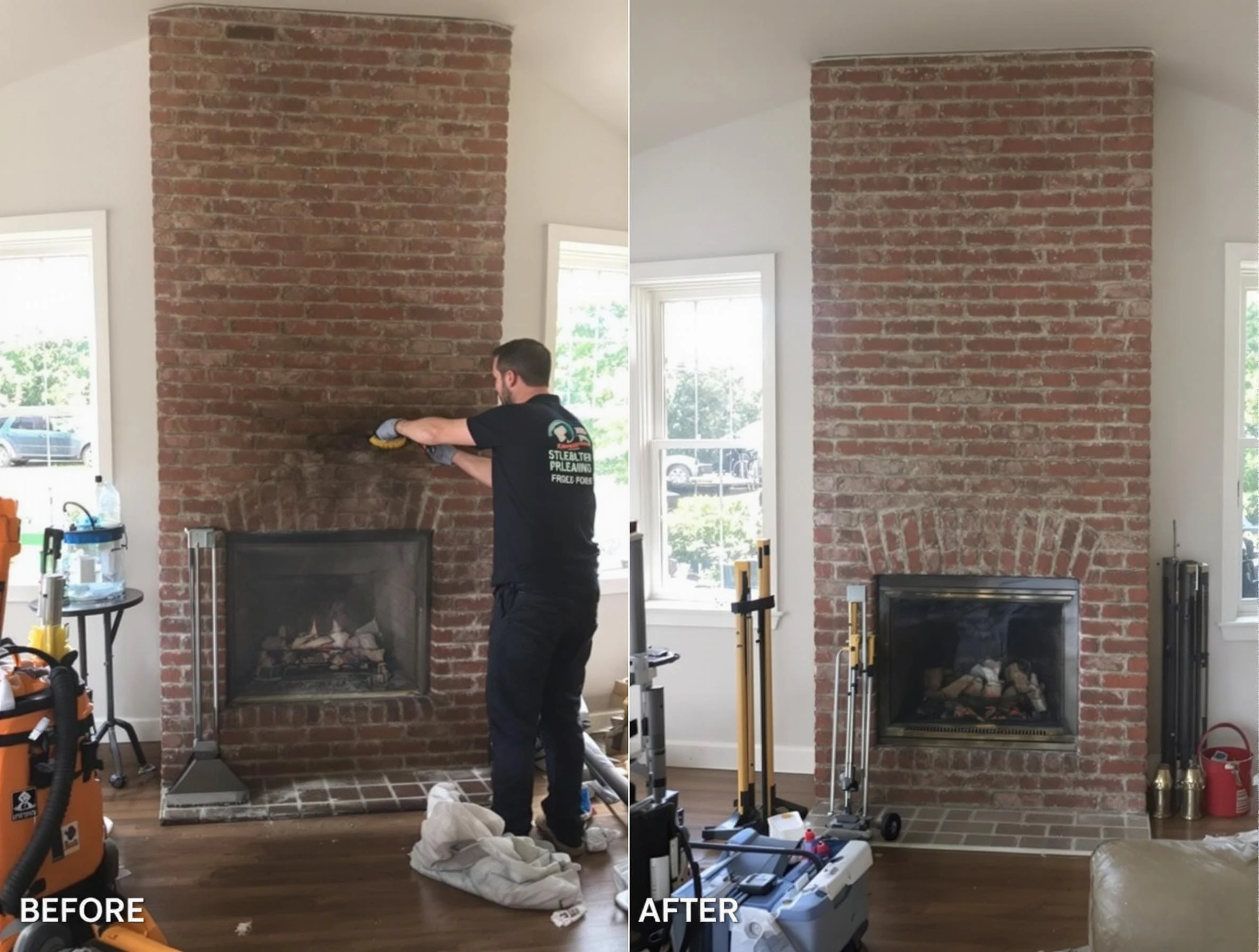 Finished chimney sweeping service by Greenbrier Chimney Sweep in Greenbrier, TN