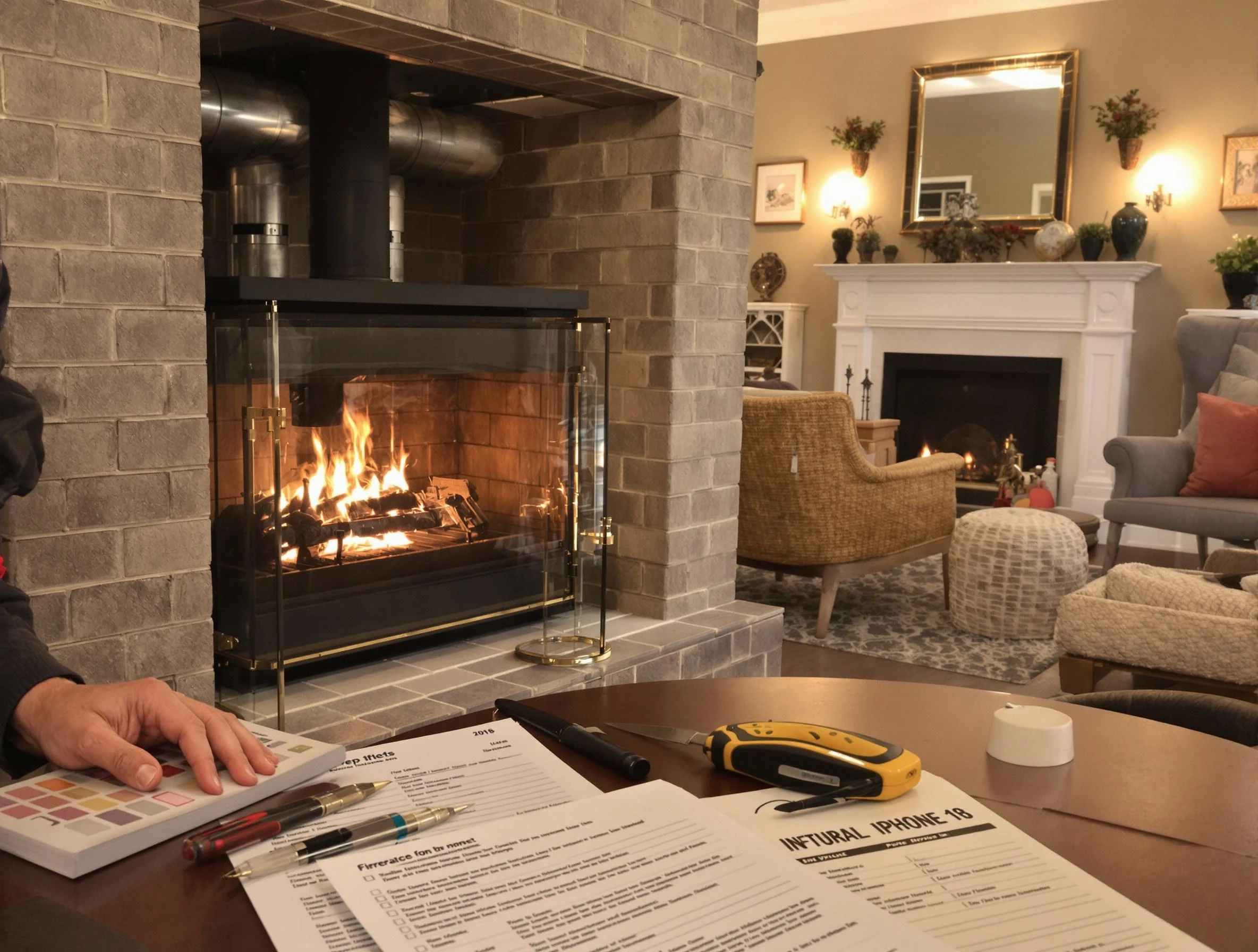 Greenbrier Chimney Sweep verifying fireplace safety measures in Greenbrier, TN
